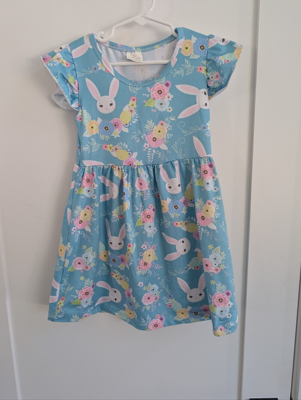 ✨4 for 12 Toddler Girls Dress Bunny Rabbit Easter Egg Print Dress 4T